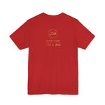 USA Vertical Script Gold Accent Tee | Unique • Soulful • Accepting | 250th Anniversary Edition