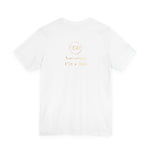 USA Vertical Script Gold Accent Tee | Unique • Soulful • Accepting | 250th Anniversary Edition