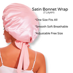 Satin Bonnet w/Scrunchie and Resin Fashion Hair Clips (clip colors vary)