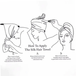 100% RAW SILK HAIR TOWEL TURBAN Magic Quick drying hair towel that retains hairs moisture and shine USA Female Black Owned Company