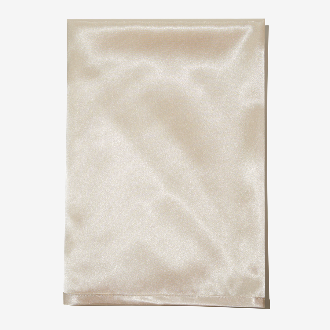 Silked Golden Tan Satin Pillowcase Pillow Sleeve for skin and hair in partnership with FabFitFun Box 2023 | Female Black Owned By Black 