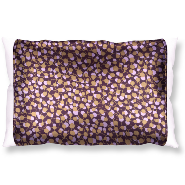 Burgundy Wine Polka Dot Silk Pillow Sleeve