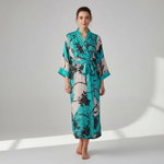 Silk Kimonos Handmade with Silk Saree Fabrics that are upcycled, Vibrant Patterns/Colors Hand Made by Females, Black Owned USA Business. 