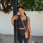 Luxurious Crossbody Phone Strap Neck Lanyard Versatile Silky Satin Gold Chain Trending Female Owned USA Company