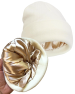 Luxurious Ribbed Cuffed Beanie with Satin Lining Unisex Female Owned USA Company