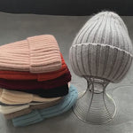 Cashmere & Wool Winter Beanie w/ Satin Lining - 3 Color Ways
