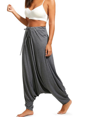 Tina Tied Mid Waist Long Harem Pants