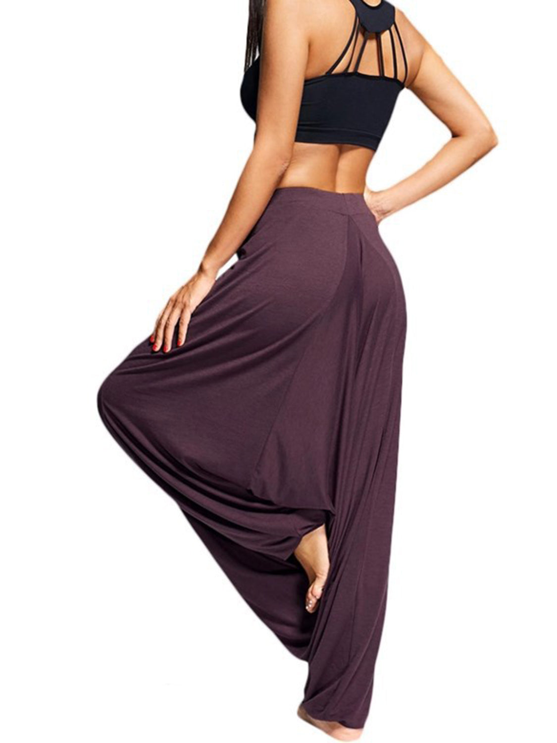 Tina Tied Mid Waist Long Harem Pants