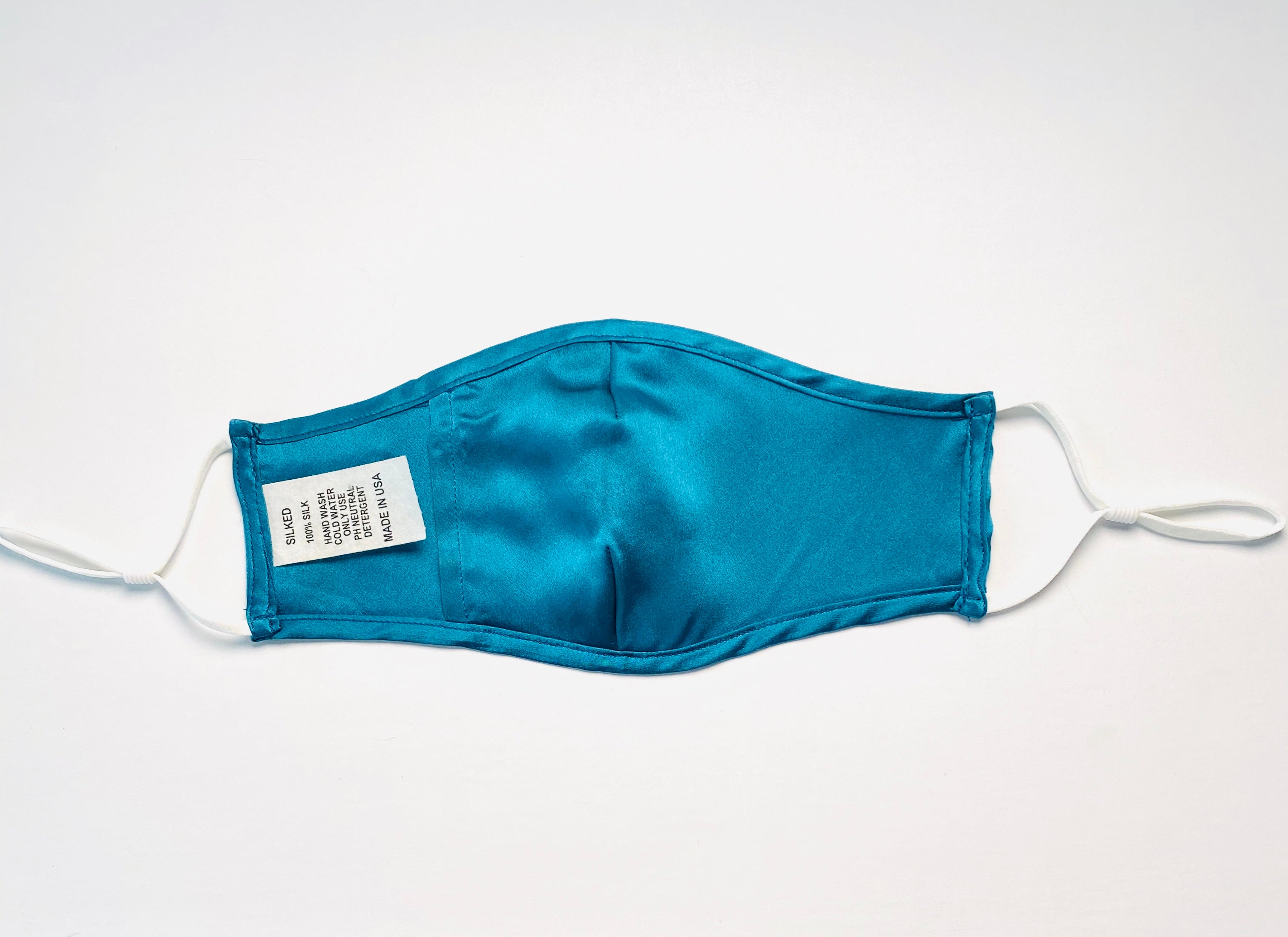 Silk Face Mask, interior pocket to holds n95 filter, non-surgical, great for skin protection made in USA