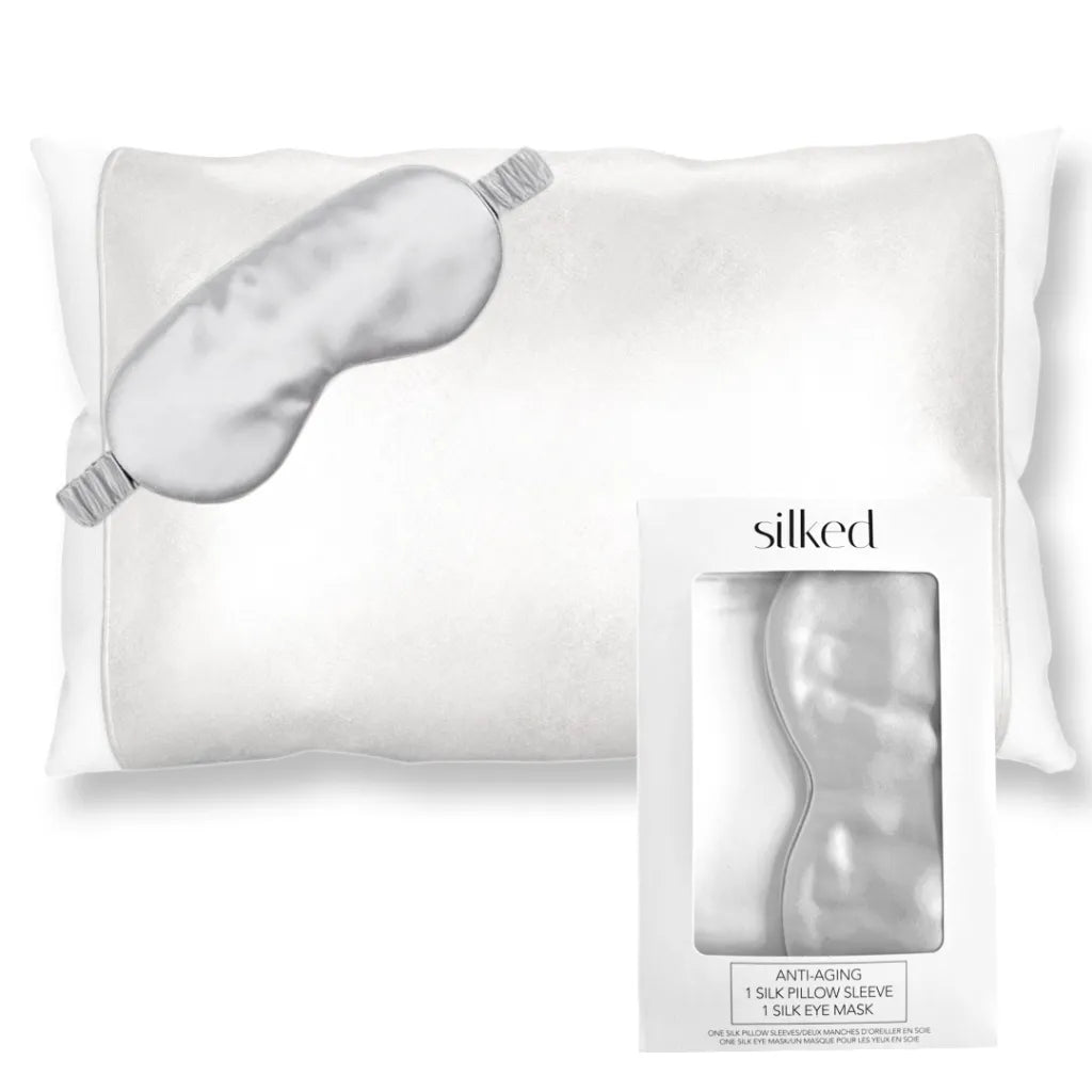 Gift Ideas 100% Silk Pillowcase and Eye Mask Bundle Female Black Owned Small Business In USA