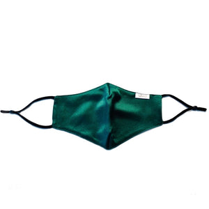 Emerald Green Washable Silk Face Covering
