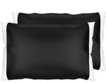 Black Silk Pillow Sleeve Pair