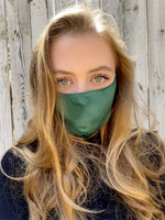Washable Emerald Green Silk Face Mask #1 Best Seller in USA made by women