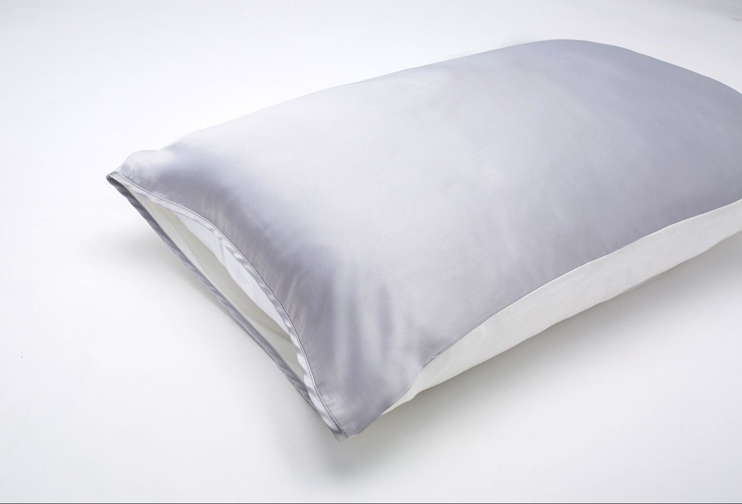 Silked Satin Pillowcase Pillow Sleeve Grey for skin and hair in partnership with Fab Fit Fun Box Female Black Owned Made in USA